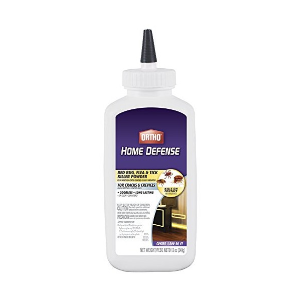Ortho Home Defense Bed Bug, Flea & Tick Killer Powder, 12 oz