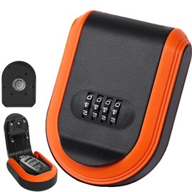Magnetic Key Holder Lock Box - Hidden Under Car Key Hider with Combination Lock - Waterproof Spare Key Safe for Outdoor Use - Heavy Duty Strong Magnet Box with Code
