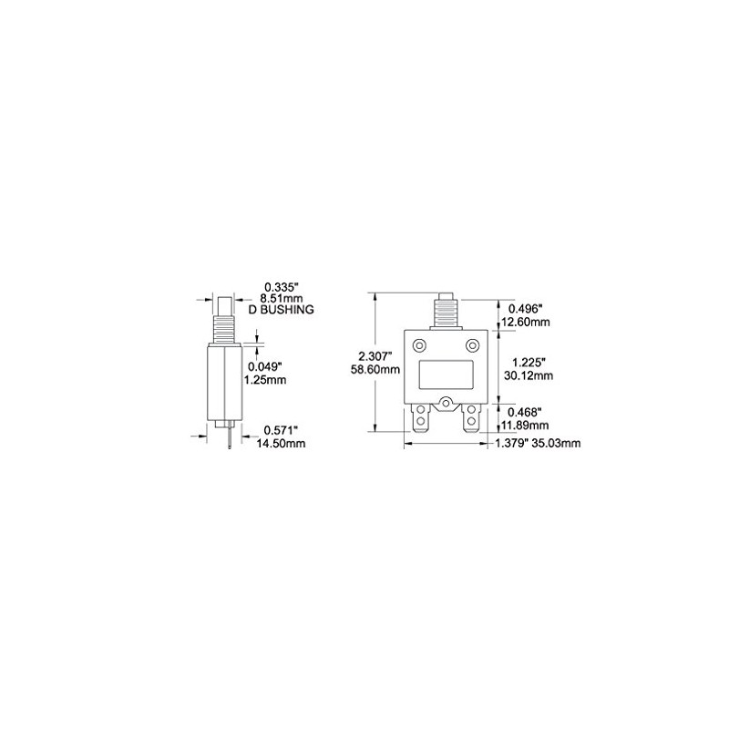 Blue Sea Systems 2132 Circuit Breaker Push BUT ST 10A