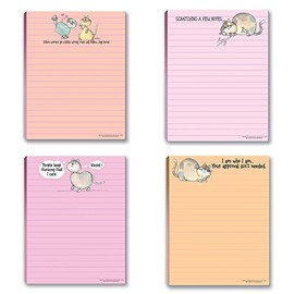 Stonehouse Collection Cat Notepads - 4 Assorted Funny Cat Note Pads - USA Made (Cat)