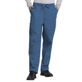 Cherokee Men's Originals Cargo Scrubs Pant, Caribbean Blue, Medium
