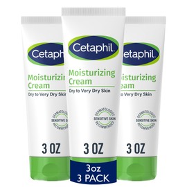 Cetaphil Face & Body Moisturizer, Hydrating Moisturizing Cream for Dry to Very Dry, Sensitive Skin, NEW 3 oz Pack of 3, Fragrance Free, Non-Comedogenic, Non-Greasy