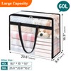 TasticTotes 6 Pack Clear Storage Bags for Comforter, Clothes &