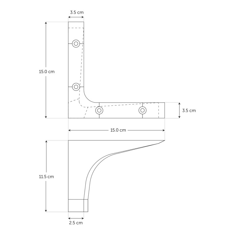 Herrajes Guerrero Pata De Plástico Para Salas 12 Cm Pack