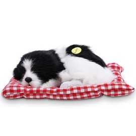 Oso de Peluche, Border Collie Juguete de Peluche de Peluche Realista Interactivo Mascota de Compañía Perro para Niños Mayores