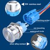 DMWD 1Pc 22mm Momentary Metal Push Button Switch 12V 24V