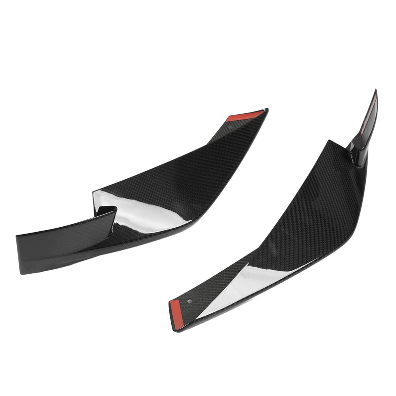 6Pcs Front Bumper Lip Spoiler Anti Collision Carbon Fiber Side