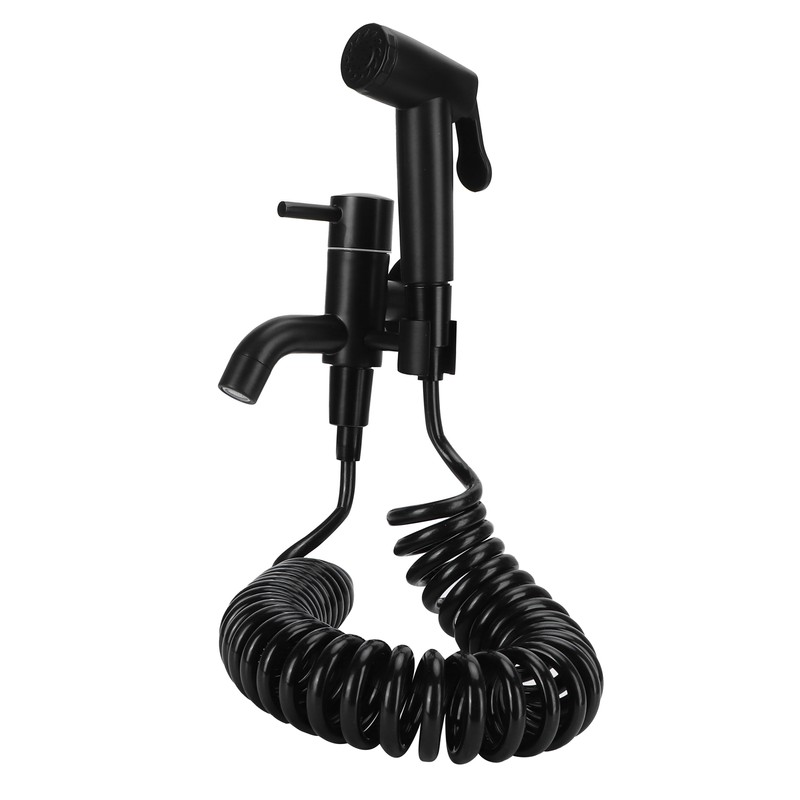 G1/2 Bidet Sprayer Handheld Black Alloy Toilet High Pressure Sprayer