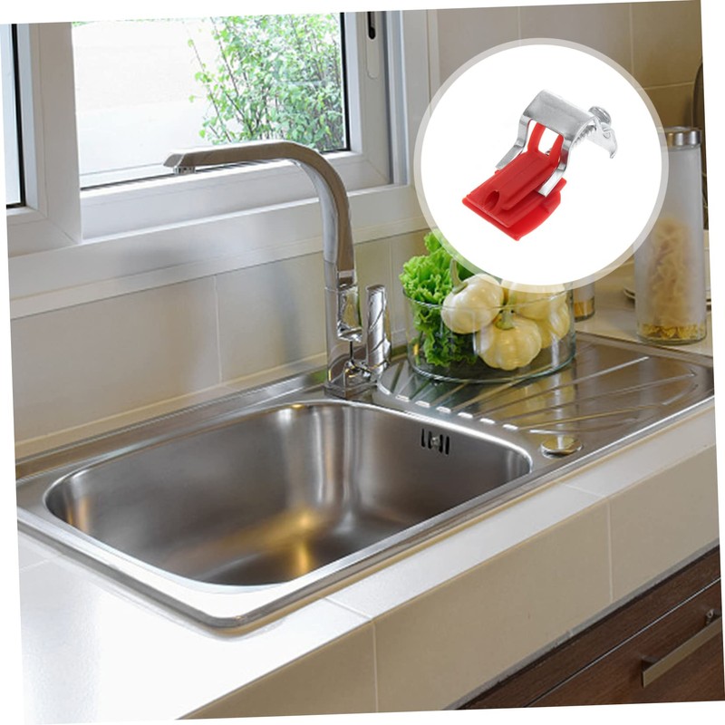 TEHAUX Sink Strainer Kitchen Sink Fixing Clamp Easy to Install