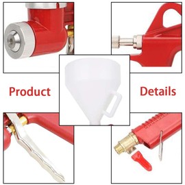 YSIL Air Hopper Spray Gun Texture Tool Drywall Painting Sprayer 1.58 Gallon(6L) with 3 Nozzles(4.0mm/6.0mm/8.0mm) for Ceiling,Walls Painting,White Straight