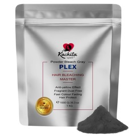 Kachita Spell Professional Black/Charcoal/Grey Powder Hair Lightener with PLEX for Hair Highlights, Balayage, dust free, Less Breakage, 2.2 lb, Made in USA