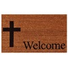 Calloway Mills 121752448 Cross Welcome Doormat 24" x 48"