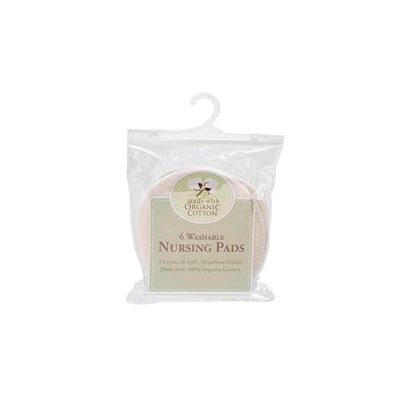 TL Care Organic Cotton Nursing Pads, Natural, 6 Count