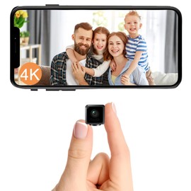 Mini Camera, 4K WiFi Wireless Camera Micro Portable Nanny Cam with Motion Detection, Cloud & SD Storage, Night Vision, Smart HD Tiny Security Cameras for Home Pet Baby Office Indoor Outdoor