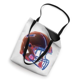 Cool Wireframe Image of an American Football Helmet Sports Tote Bag