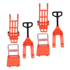 Kisangel 1 Set Miniature Traffic Tool Accessory Micro Landscape Hand Trolley Models Small Forklift Plaything Safe and Lightweight for Learning and Creativity