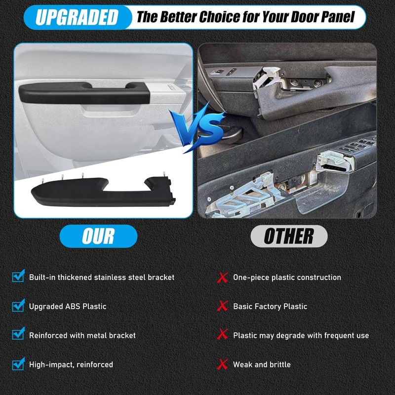 OICCTBF Black Front Left Driver Side Armrest Repair Kit for