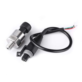 Pressure Transducer, 1/8NPT Thread Stainless Steel Pressure Transducer Sender Sensor 30/100 /150/200/300/500 psi for Oil Fuel Air Water(100psi)