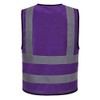 AYKRM Purple High Visibility Safety Vest with Reflective Strips for