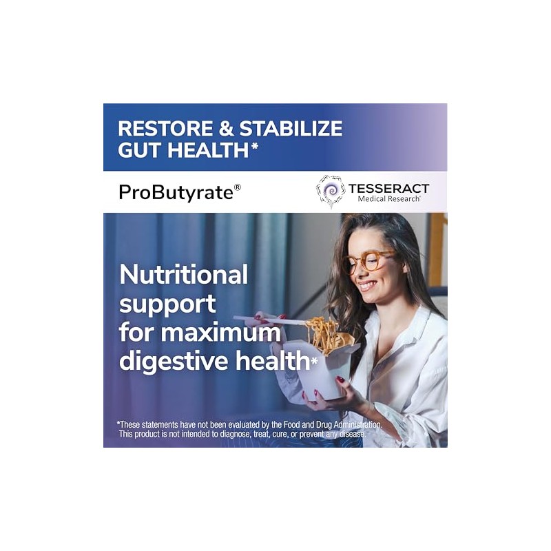 TESSERACT ProButyrate suplemento con liberación sostenida - 120 cápsulas vegetarianas