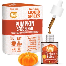 Spice Drop Pumpkin Spice Extract - Up to 180 Drops Per Bottle | Coffee, Cooking, Baking, Dessert | Rich In Quality And Aroma | No Added Color or Preservative | Vegan , Pack of 1