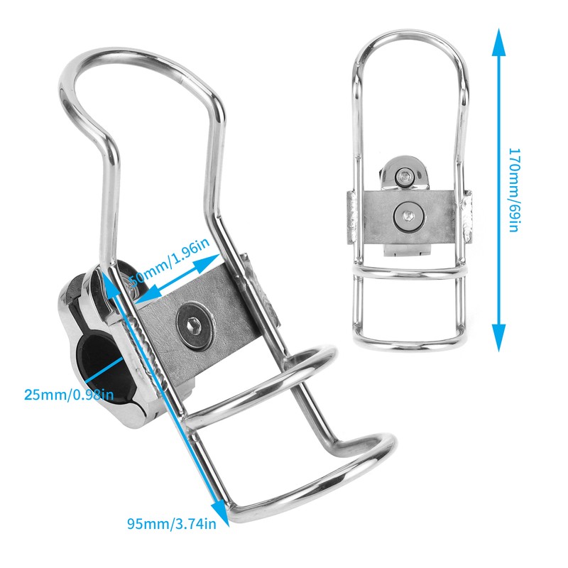 Fishing Rod Rack Holder Pole Bracket Support Base Stainless Steel
