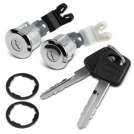 A-Premium Front Door Lock Cylinder Set with 2 Keys Compatible with Ford F-150, F-250, F-350, Aerostar, Ranger, E-150, E-250, Bronco & Mazda B2300, B2500, B3000, B4000 & Mercury Mountaineer