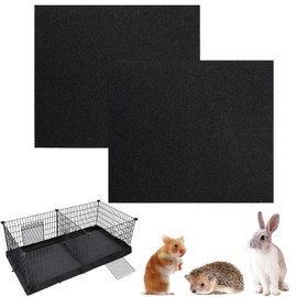 Disposable Guinea Pig Cage Liners 30Pcs, Super Absorbent Liners Washable Pee Pads Bedding Cage Liners for Ferrets, Rabbits, Hamsters, and Small Animals, 20x18 inch, Large Size, Black