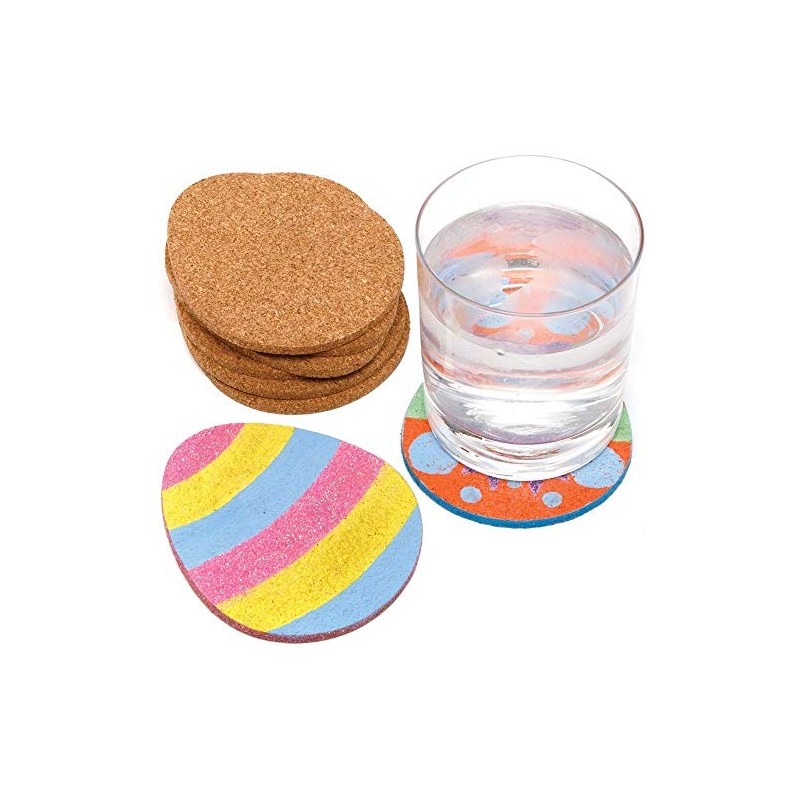 Baker Ross Easter Egg Cork Coasters, Class Pack, Pack of