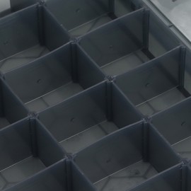 Multi Compartment Parts Box Removable Divider Transparent Plastic 18 Grids Hardware Storage Box for Jewelry Large
