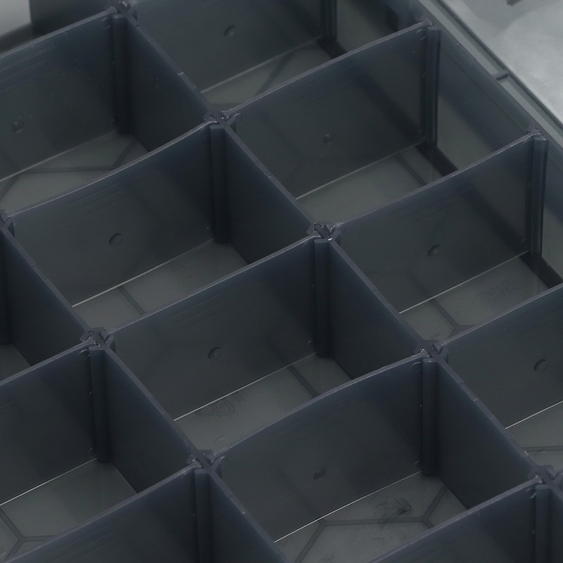 Multi Compartment Parts Box Removable Divider Transparent Plastic 18 Grids