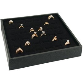 FindingKing Jewelry Display Case Box 36 Ring Velvet Insert New