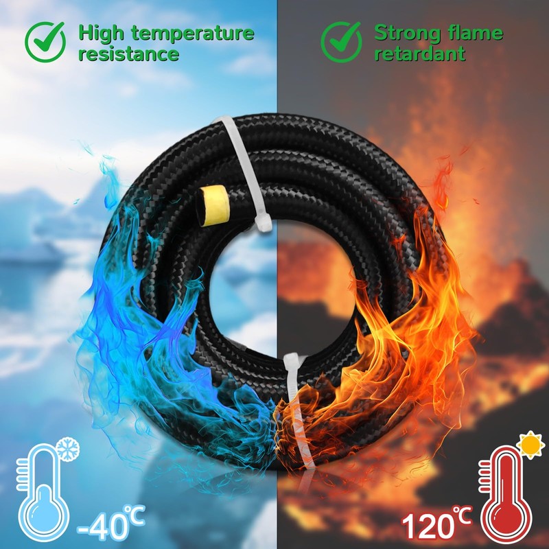 Automatic Transmission Cooler Line Kit Fit 4L80E 6AN Nylon Steel