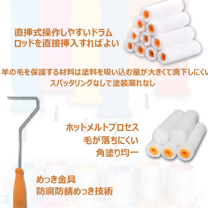 Paint Rollers Microfiber Small Paint Supplies with Handle for Paint