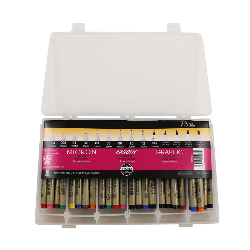 Sakura Pigma Micron Color Sets, Assorted, 73 Pack