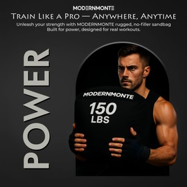 MODERNMONTE Sandbags for Working Out, Heavy Duty Weighted Sand Bags for Strength Training 150LB, Sand Bags for Weight with Handles Gym and Home Fitness