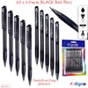 DIGNO Retractable Ballpoint Pens, BLACK, Medium Point (1.0mm), Pack of