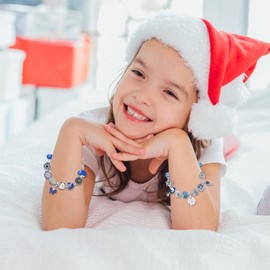 2024 Christmas Advent Calendar Bracelets Set - 24 Days DIY Christmas Countdown Bracelet Advent Calendar Fillers Jewelry Making Kit Birthday Gift