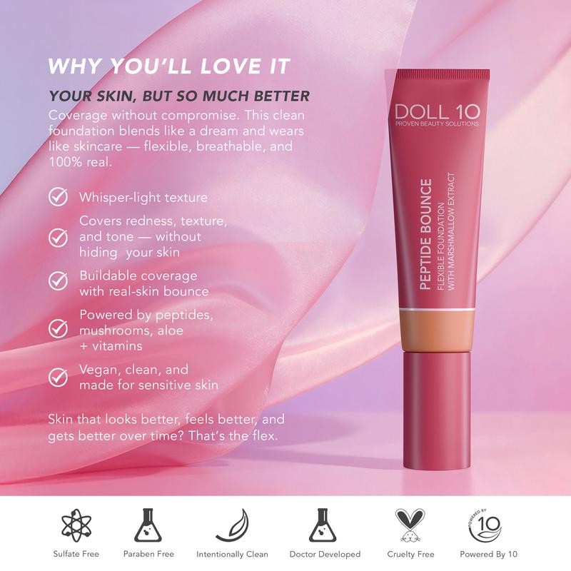 Peptide Bounce Flexible Foundation with Brush:_Fair/Light