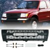 Autohai Front Grill for 1997-2000 TOYOTA TACOMA W/Lights Black