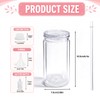 YOUKE OLA 20 Pack Acrylic Snowglobe Tumbler Pre-Drilled Double Wall
