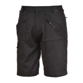 Portwest S889 Elasticated Action Workwear Safety Shorts Black, M