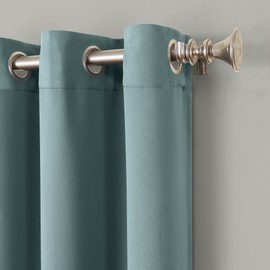 Sun Zero Easton Energy Saving Blackout Grommet Curtain Panel, 40" x 95", Mineral