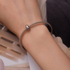 MEITAIHE Clip Spacer Charm for Bracelet 925 Sterling Silver Charms Clip Lock Spacer Stopper Charm Bead For Bracelet (Star Clip Stopper Bead-A)