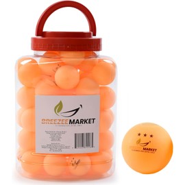 BREEZEE Set De Pelotas de Ping Pong, Tenis De Mesa, Tamaño Profesional 60 Piezas 5 Estrellas 40 mm, Alto Rendimiento Y Tecnología en Rebote Óptimo, Alta Calidad de Juego y Durabilidad