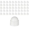 Globellapro Hex Nut Cover, 50 Packs, M6*10*14mm, Plastic, White, Nut