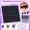 [EXHAUST]Geeneiya 5 Styles Lash Clusters Kit, Volume/ Mega/ Full/ Bottom