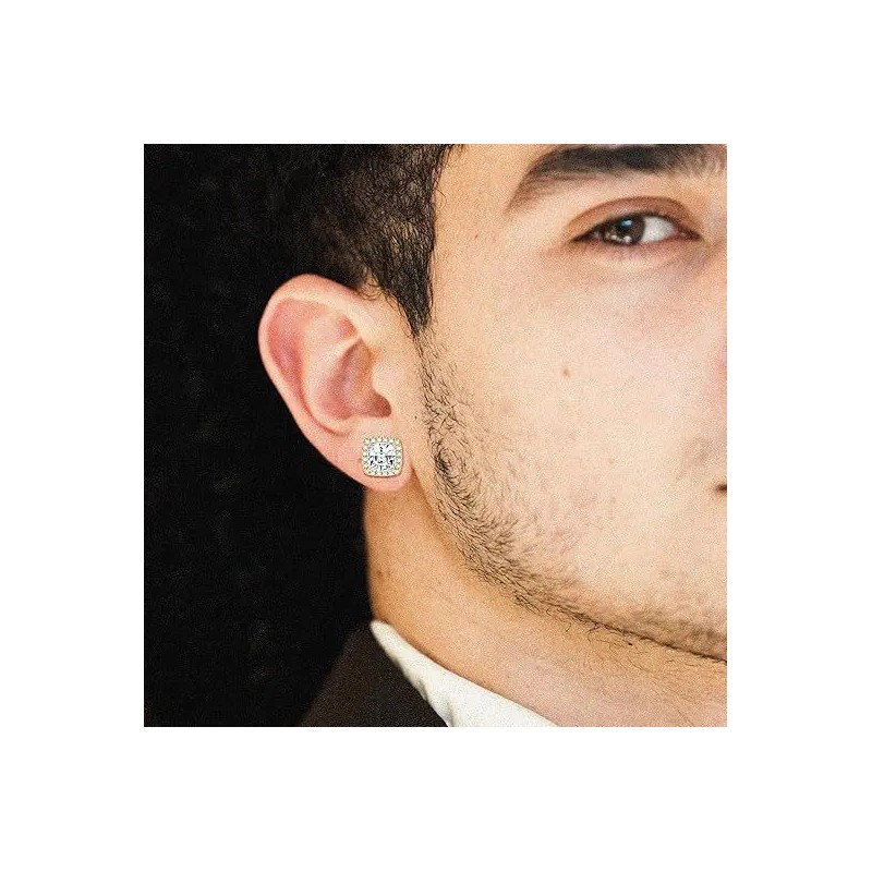 WEKIA - 4pares Aretes De Zirconia Plata 925 Para Mujer
