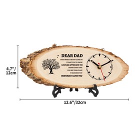 BeauGift Dad Gifts Wooden Clock, Gifts for Dad Christmas, Dad Gifts from Daughter Son, Gifts for Dad Who Wants Nothing, Dad Birthday Gifts from Daughter to My Dad Gifts
