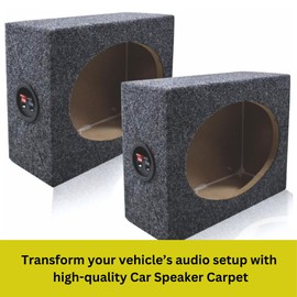 SAVUK 40" x 40" Speaker Box Carpet Car Sub Woofer Trunk Liner Felt Black Fabric for RV, Boat, Truck, Automotive Interior, Marine, Home Floor (Grey)